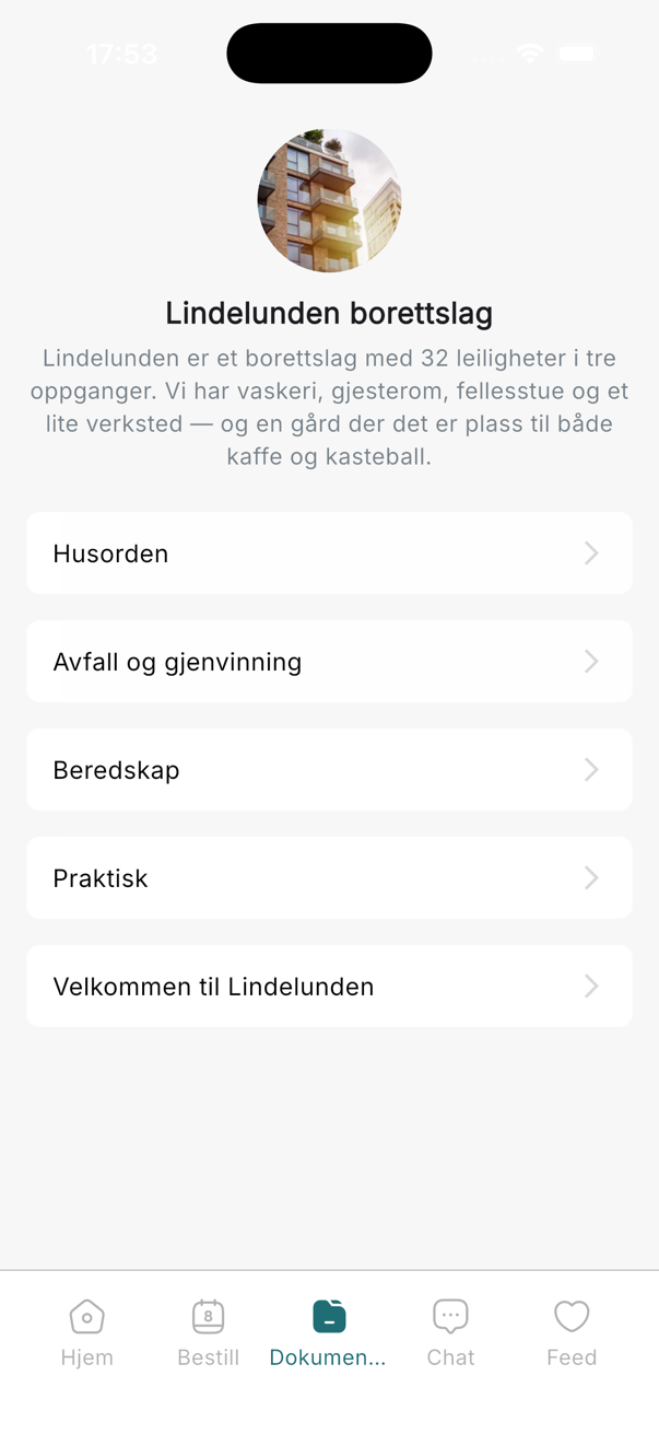 App: husordensregler og styredokumenter