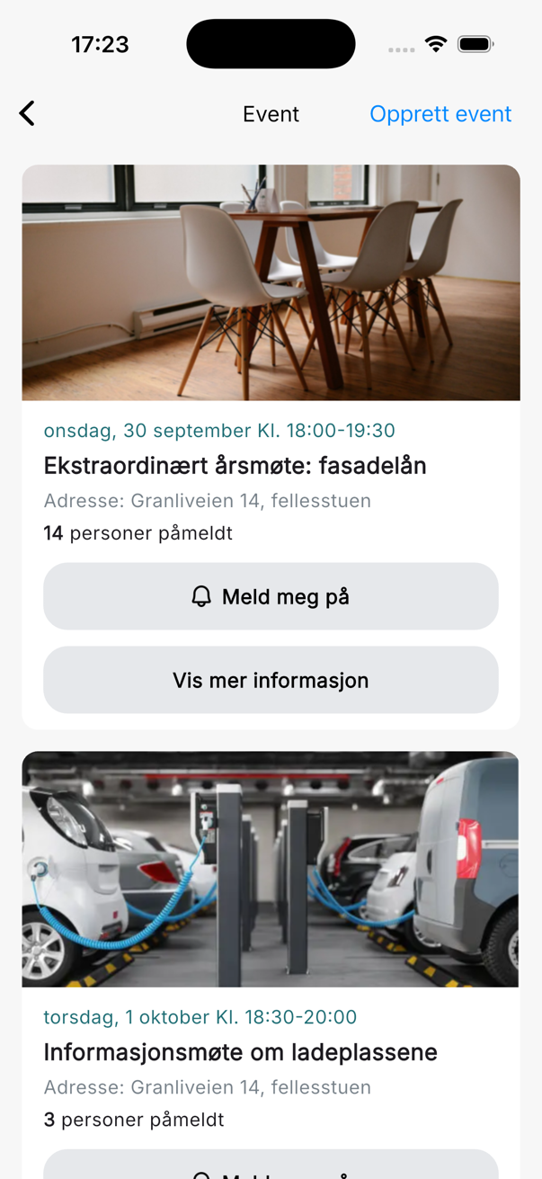 App: høstdugnad og quizkveld med påmelding